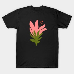 Mid Century Modern Pink Flower T-Shirt